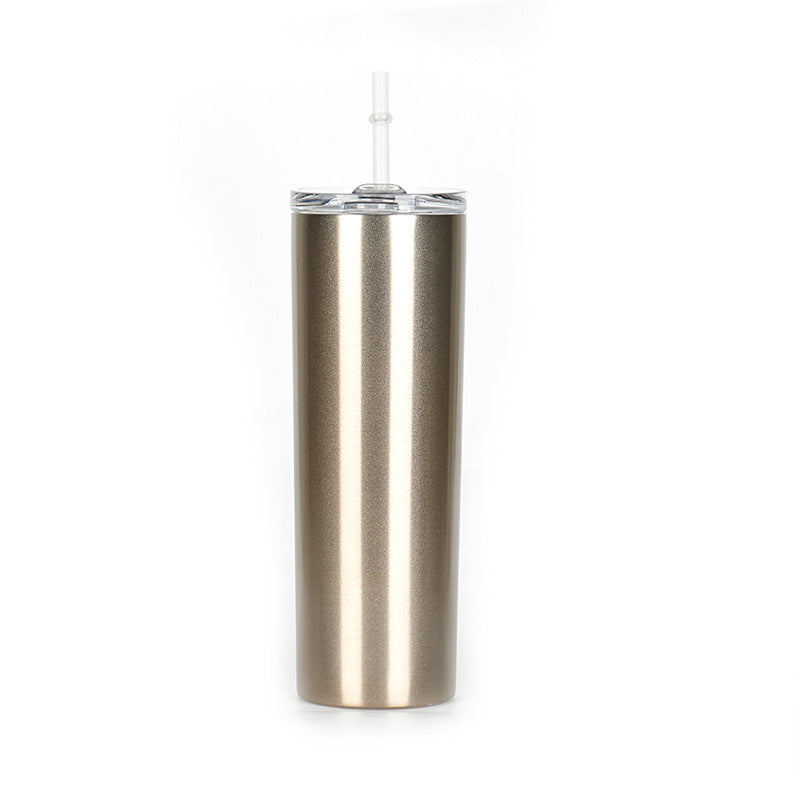 Gold insulated stainless steel water bottle 16oz