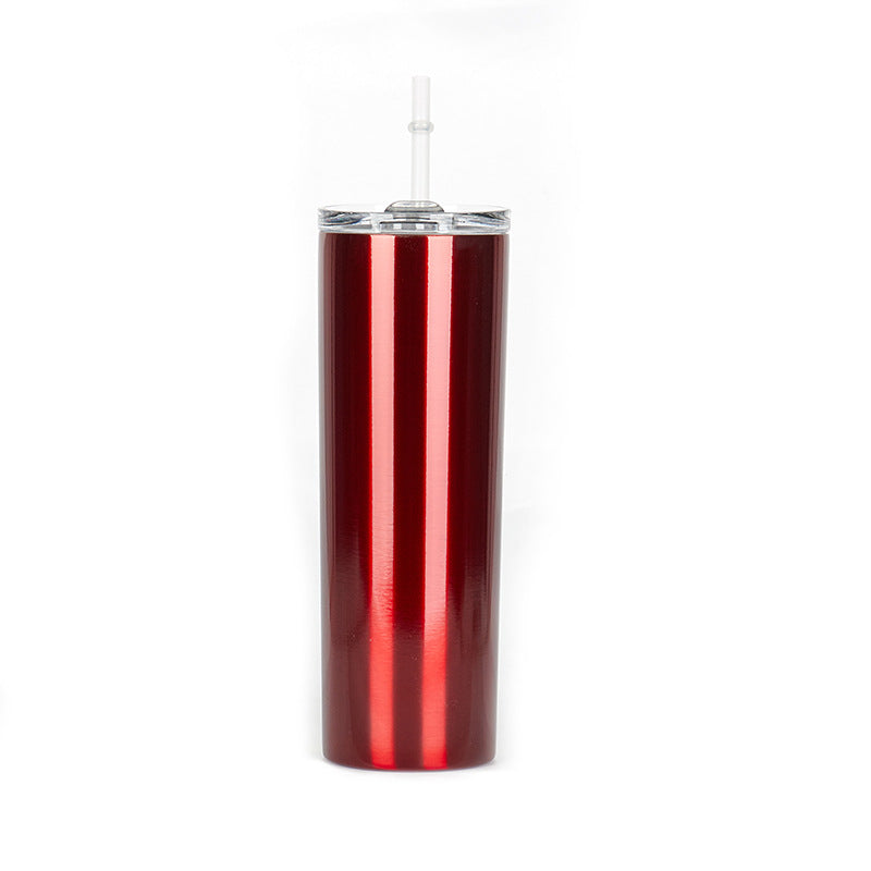 Red insulated stainless steel water bottle 16oz