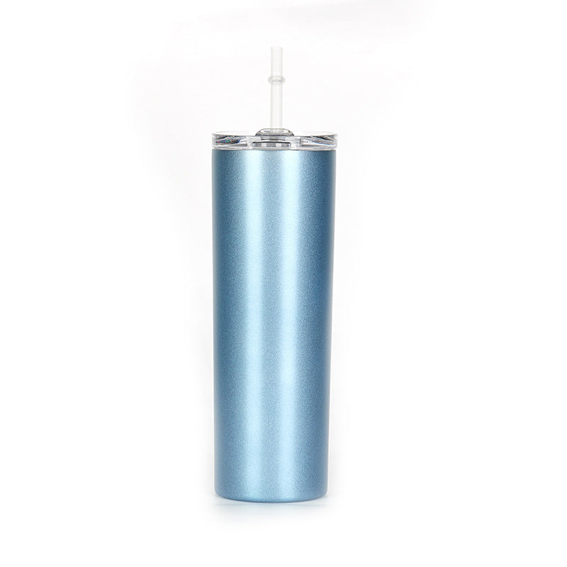 Blue grey insulated stainless steel water bottle 16oz